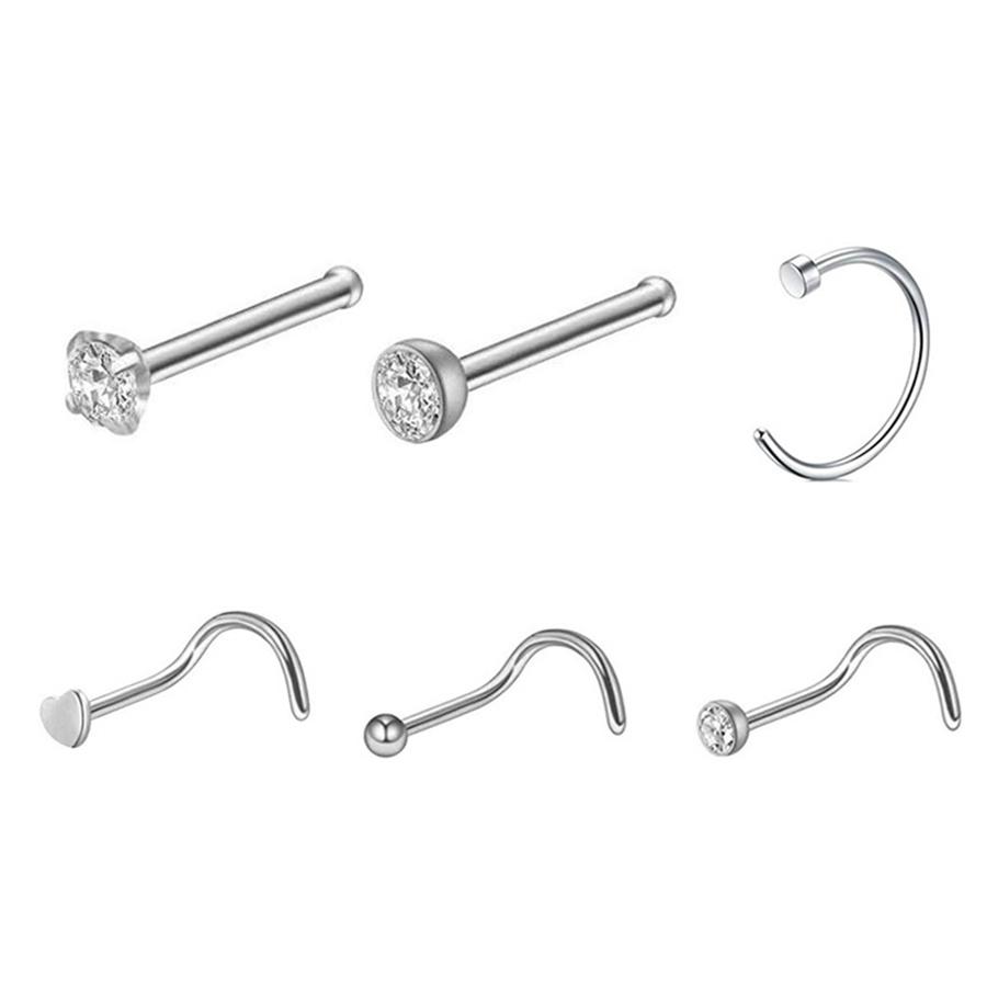 Disposable Sterile Nose Rings Stud Piercing Unit Earring Kit Set Gun Tool