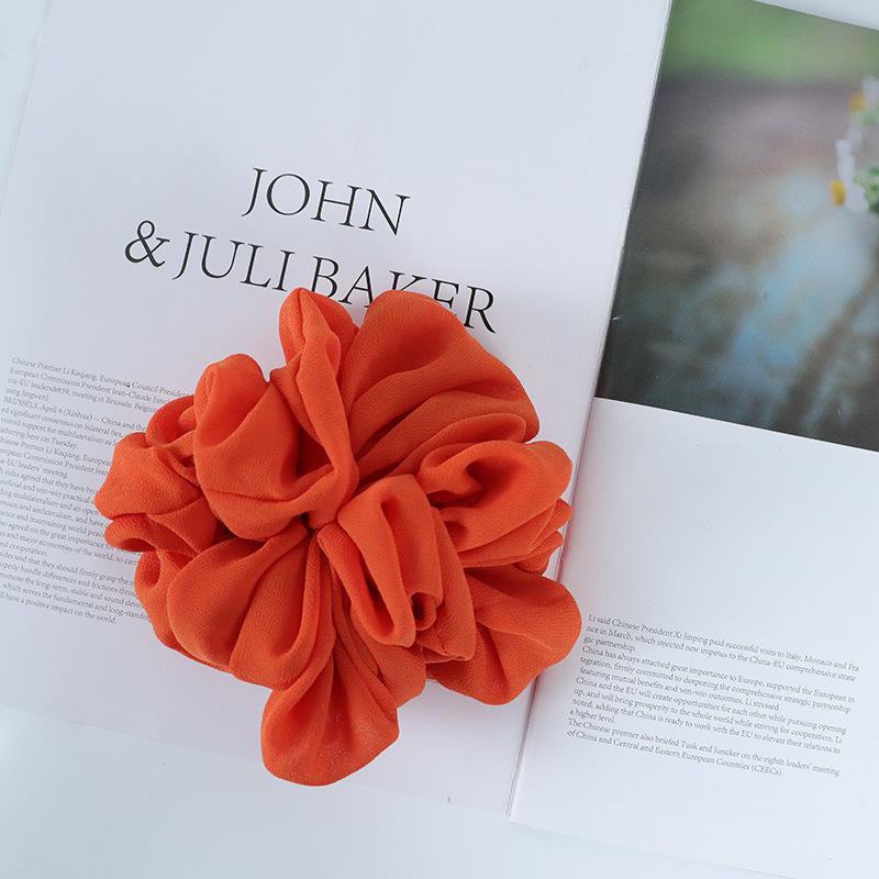 Эластичная повязка на голову из шифона с бусинами, однотонная, с кольцом для толстой кишки из Малайзии