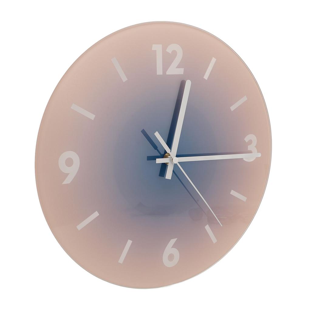 Настенные часы 12 дюймов Nordic Sun Down инновационные стеклянные бесшумные современные настенные часы для гостиной