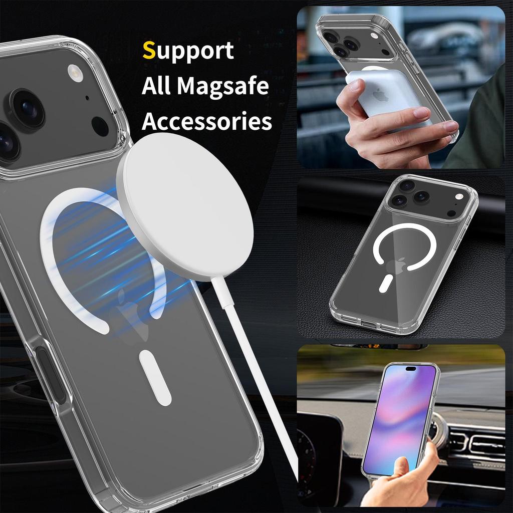 iPhone 17 Pro Max Clear Acrylic MagSafe Case - Scratch-Resistant & Protective