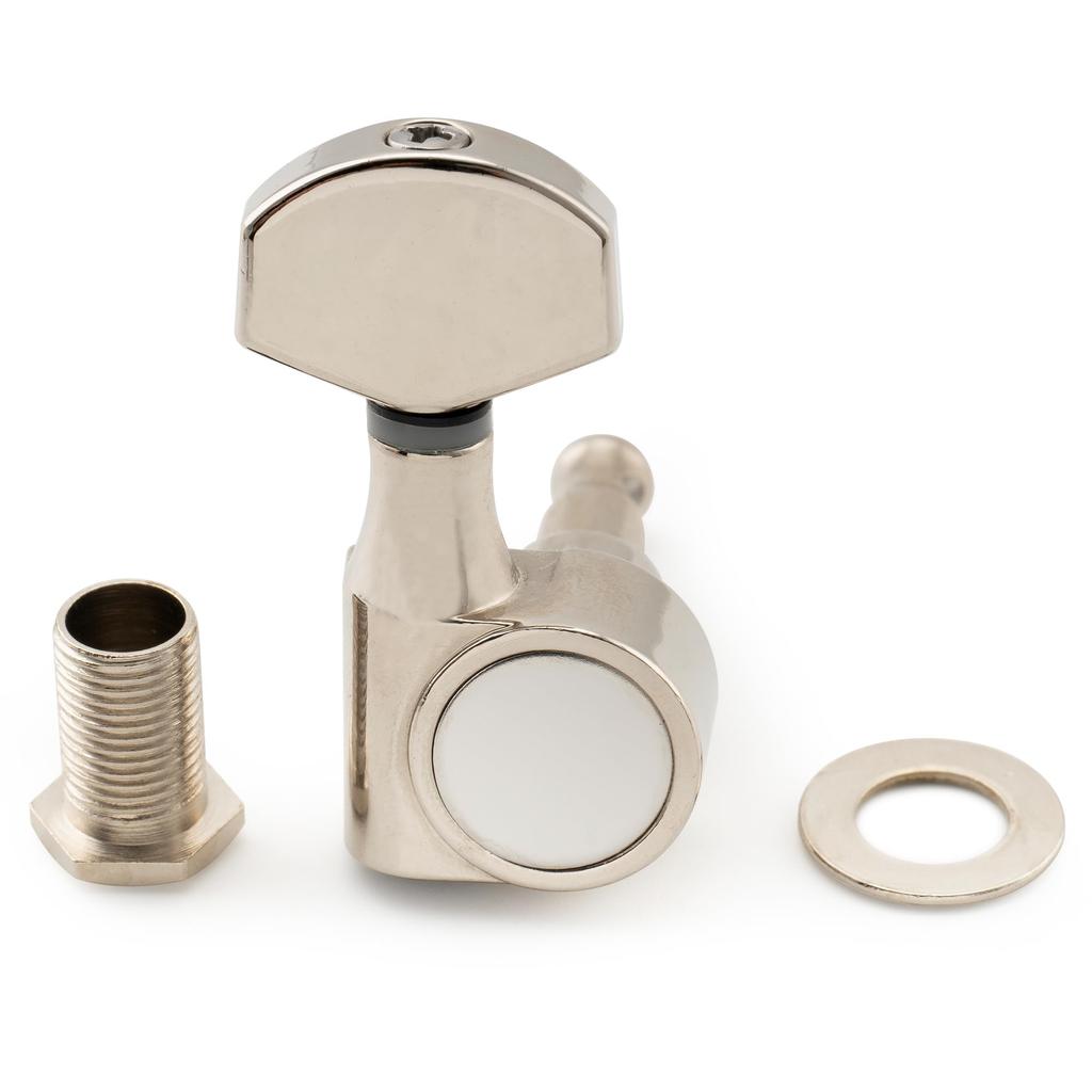 Musiclily Pro Guitar for SQ Electric Guitars 6-Piece Single-Pin Tuners, Square, Nickel, Strat/Telecaster