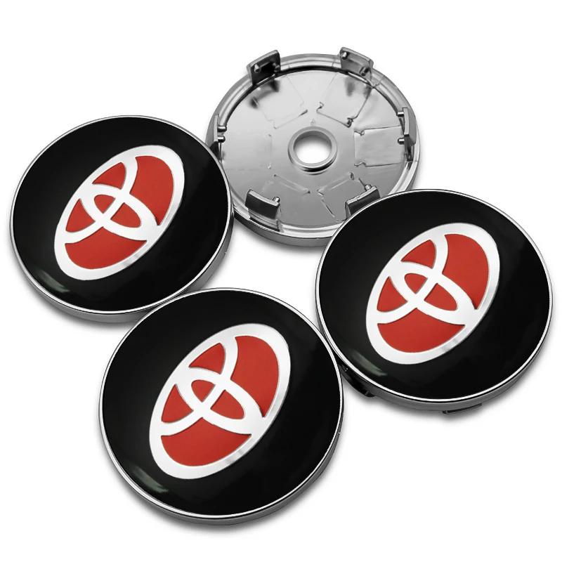 4Pcs 56mm 60mm 62mm 57mm Car Wheel Center Hub Cap Stickers Accessory For Toyota Rav4 Yaris Avensis Corolla Camry crown Rim Cover
