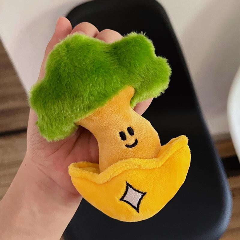 Creative Lucky Decoration Fortune Tree Doll Keychain Pendant Cute Cartoon Plush Toy Personality Funny Quirky Keychain Gift
