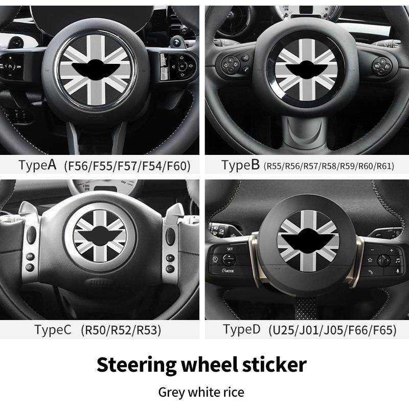 Car Steering Wheel Sticker For Mini Cooper F56 F55 F60 R56 R60 F65 U25 Countryman PU Leather Stickers Interior Car Accessories