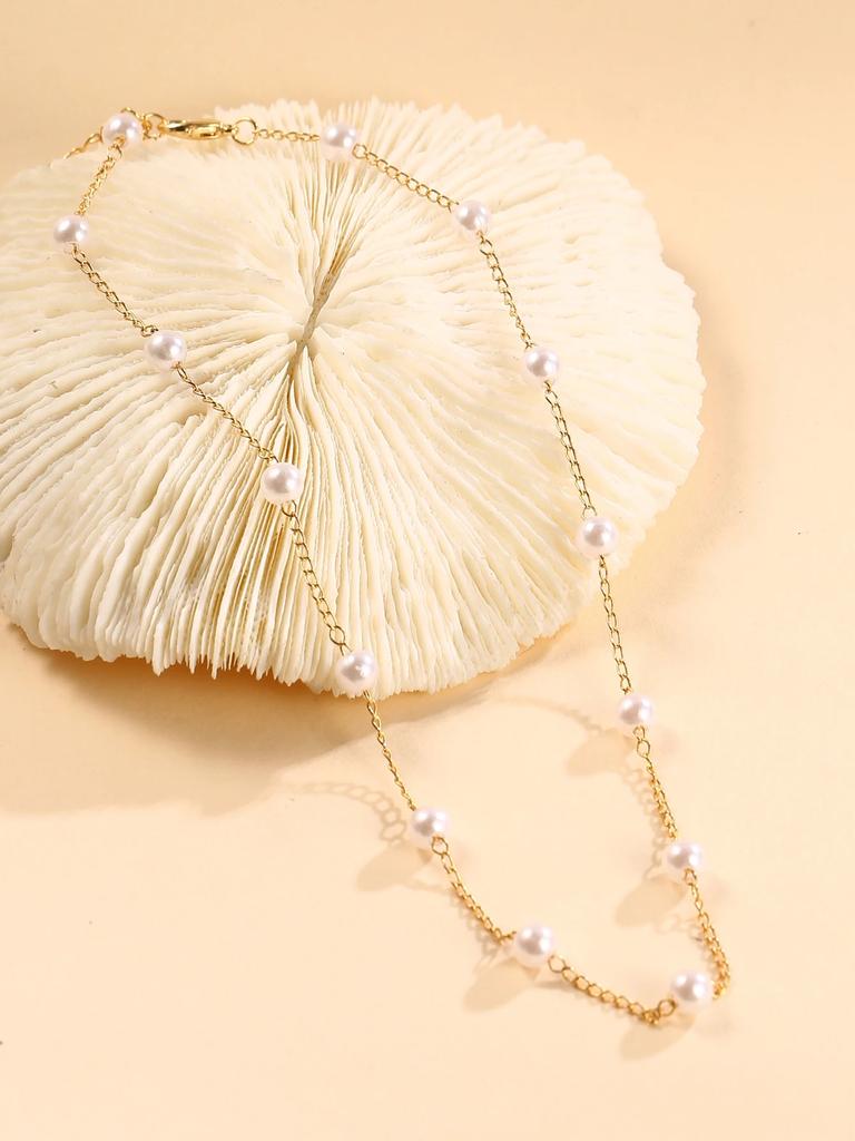 Классическое жемчужно-белое ожерелье с камелией, сладкий весенний кулон, цепочка для пикника, вечерние ювелирные аксессуары, подарок для женщин