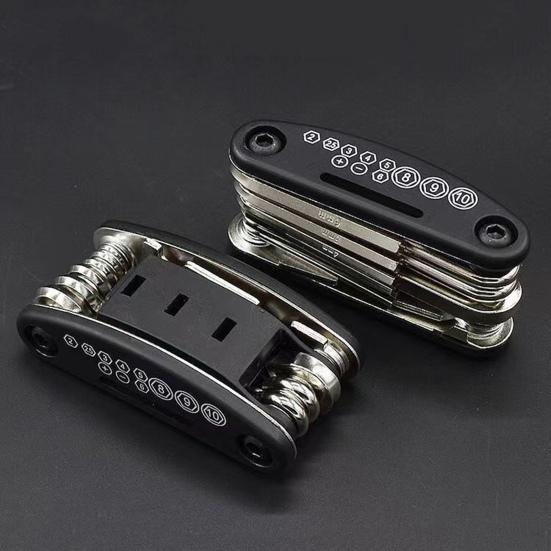 Наборы для ремонта велосипедов 16 в 1, многофункциональный велосипедный инструмент с лопатками для шин, шестигранный ключ для спиц, складной