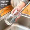 Silicone Milk Bottle Brush Long Handle Drink Bottle Clean Brush Cup Scrubber Glass Cleaner Kitchen Cleaning Tool