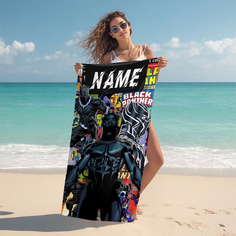 Personalized "Spider-Man: Heroic Journey" Beach Towel Microfiber Beach Towel Thin Absorbent for Beach Swimming Yoga Bath Sports. 0910239