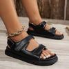 Женская мода новые женские сандалии больших размеров черные нескользящие удобные повседневные женские сандалии