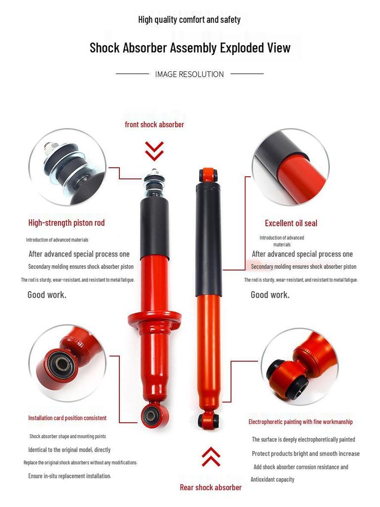 Navara D40 Pickup 2-Inch Lift Kit: Shock Absorbers & Springs