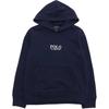 Polo Hoodie Letter Pocket Long Sleeve Kids Hoodies Navy-Blue 323961255-002