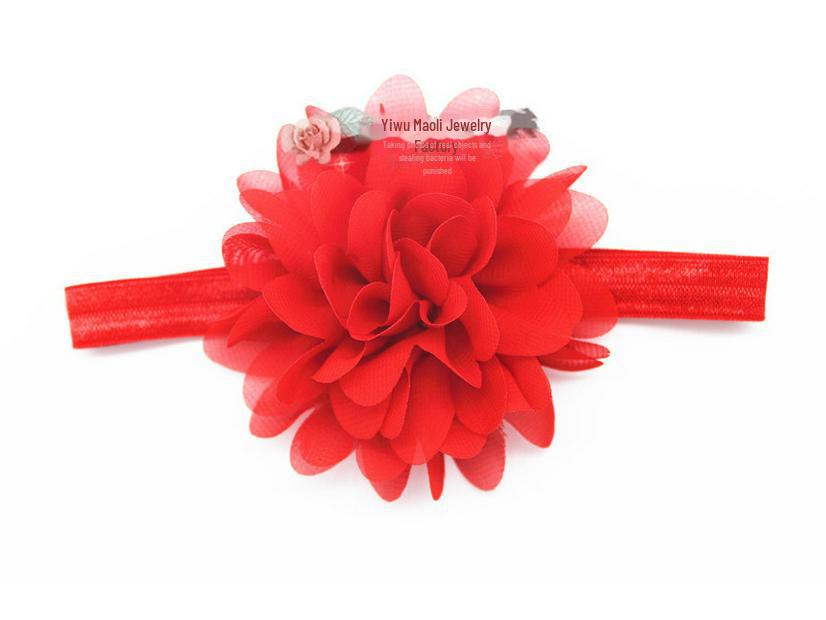 Креативная детская шифоновая повязка на голову с цветком - аксессуары для детских волос в европейском и американском стиле