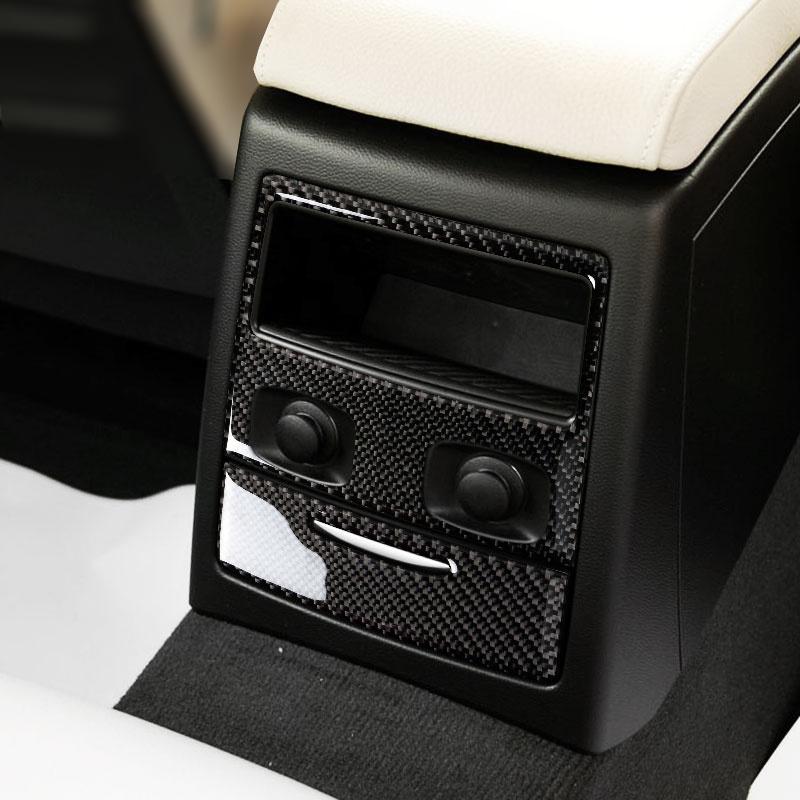 For BMW E90 3 Series 2005-2012 320i 325i Carbon Fiber Car Rear Air Condition Outlet Panel Frame Trim Decoration