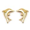 [M9482] - Gold Plated 'Dolphins' Earrings - 10x10 Mm