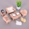 Dollhouse Furniture Set Hobby Crafts,Pretend Play Toy,Miniature Sofa Tea Table Toys for Girls
