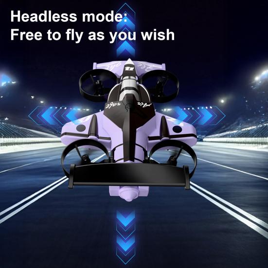 Игрушка дрон-трансформер 2-в-1 для трюков, мини-квадрокоптер для полетов по земле и воздуху с дистанционным управлением, игрушечная машина для детей и взрослых, для начинающих, радиоуправляемый трюковой самолет 2,4 ГГц, игрушечная дрифт-машина