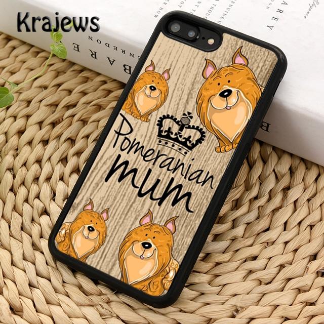 Krajews Pomeranian puppy dog Phone Case Cover For iPhone 16 15 14 plus XS XR 11 12 mini 13 pro max coque Shell Fundas