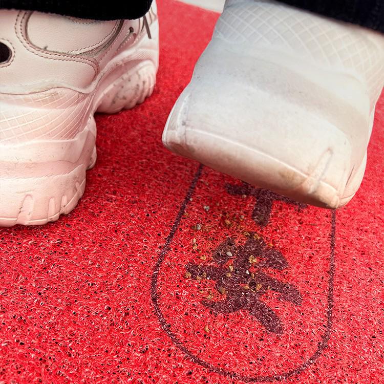 Мультяшный придверный коврик: Скребок для песка, износостойкий, противоскользящий, легко моющийся