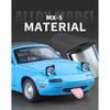 1/24 Mazda MX5 Модель легкосплавного автомобиля Звук и свет Инерционный механизм Детская игрушка Коллекционные предметы Подарок на день рождения