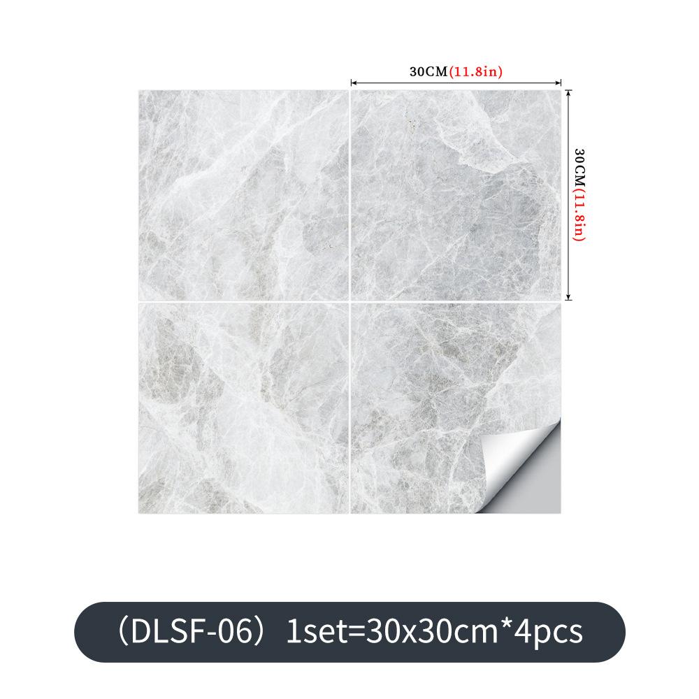 4PCS Of Set Modern Waterproof Wall Stickers Self Adhesive Tiles Sticker Floor Stickers Marble Bathroom Livingroom Bedroom PVC Home Decor