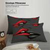 3pcs Lips Pattern Printed Bedding Set,1 Quilt Cover+2 Pillowcase, Suitable for Couples and Adults Bedroom, Home Decoration