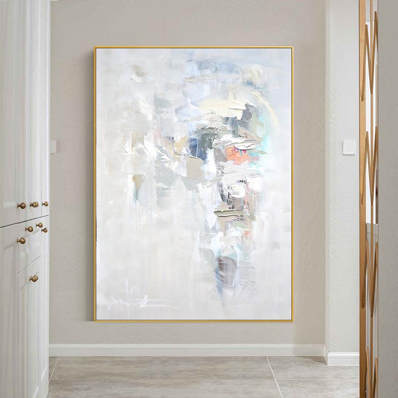 Ручная работа мастихином классические цветы картина маслом декоративная стена без рамки текстурированный холст стены искусства вход домашний декор