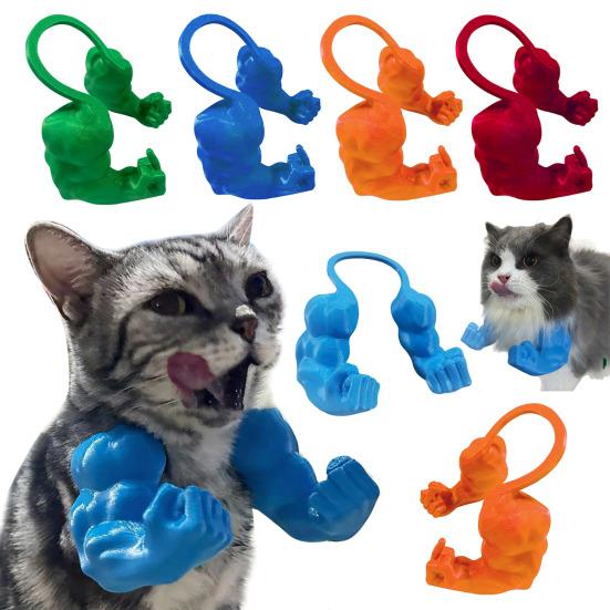 2 шт. Кошачья мышца руки 3D-печать Смешная кошачья шея рука с мышцами Костюм для косплея супергероя Смешной реквизит для фотосессии питомца Принадлежности для вечеринки по случаю дня рождения