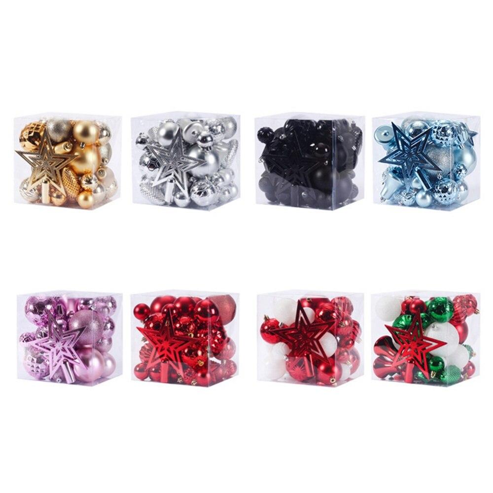 Рождественский шар, 45 шт., небьющийся набор подвесок в виде рождественского шара