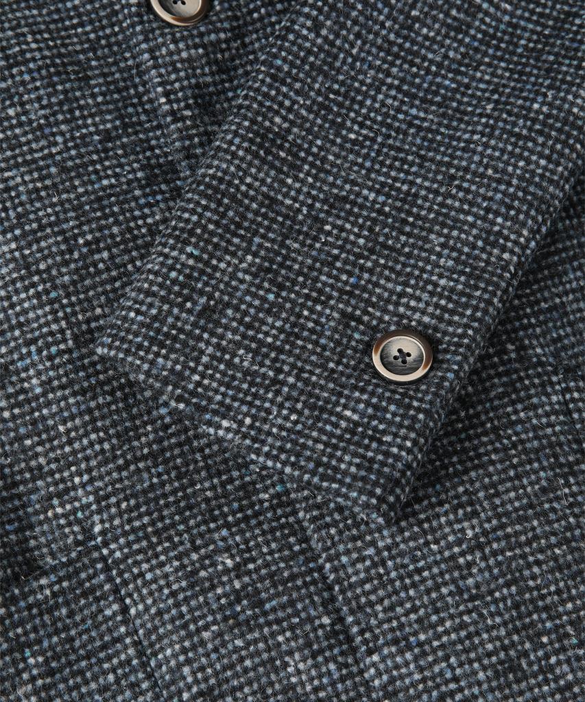 Panicale Single-Breasted Wool Blend Coat [Navy]