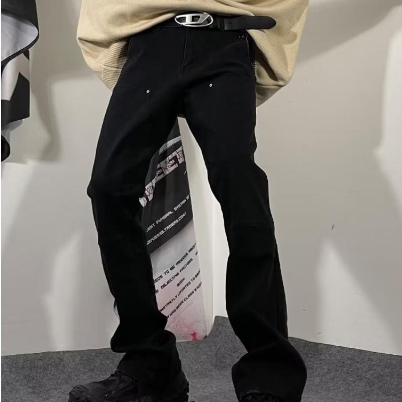 Мужские расклешенные джинсы в стиле хип-хоп High Street Stacked