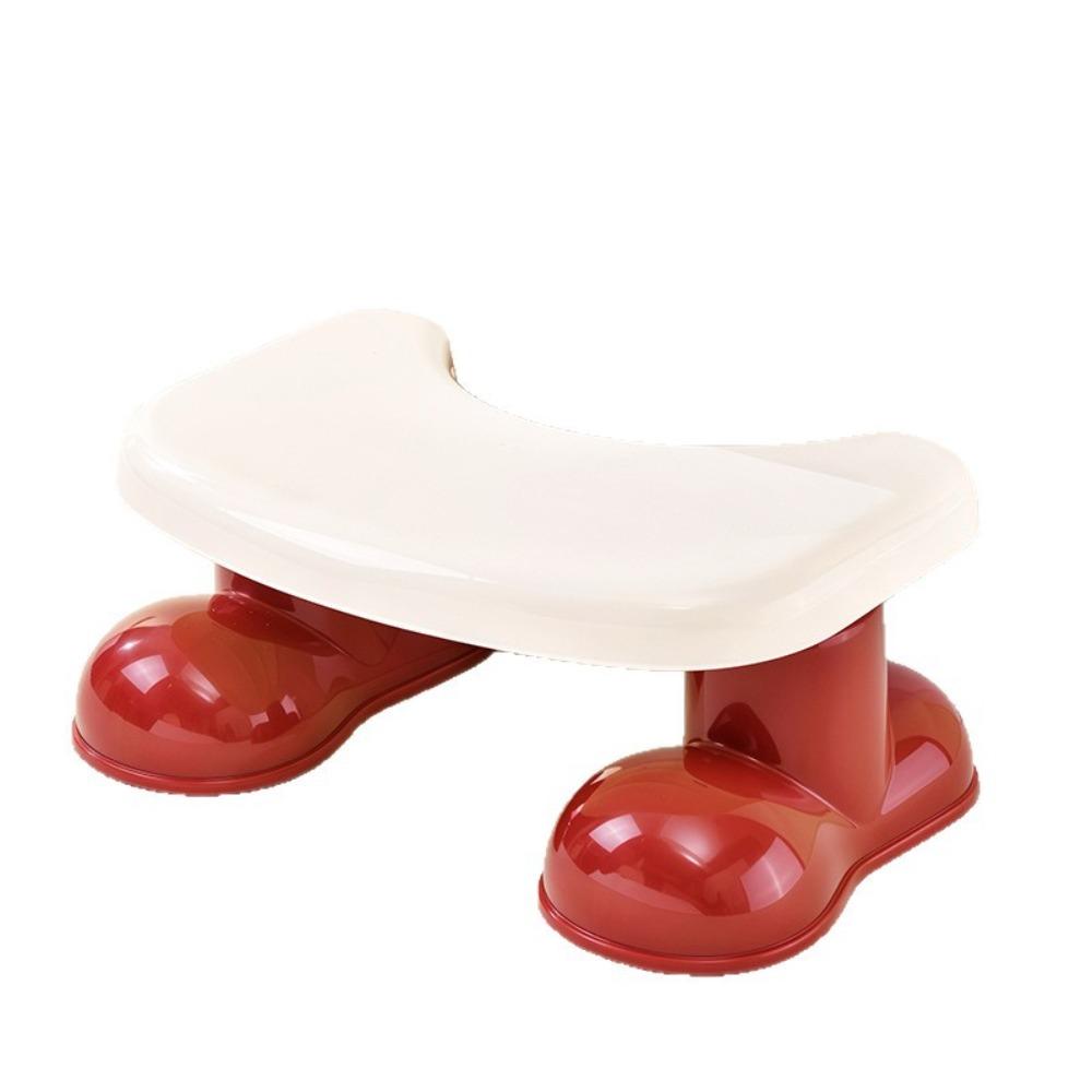Plastic Toilet Stool Sturdy Poop Stool Comfortable Anti-Slip Seat Stool for Adults