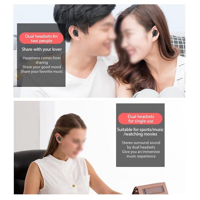 Admisitr Внутриканальная TWS-гарнитура Bluetooth 5.3 со стереозвуком Hi-Fi и магнитным зарядным кейсом в нескольких цветах