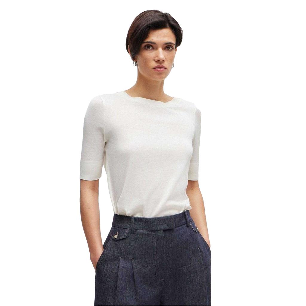 Boss Womens/Ladies Eleanza Silk Short-Sleeved Top