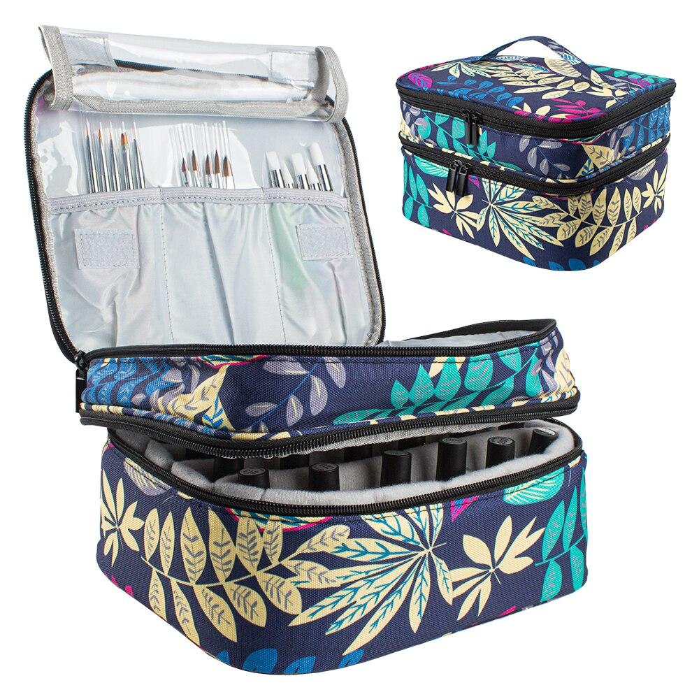 30 сеток, сумка для хранения лака для ногтей, косметическое эфирное масло, парфюмерная сумка, двухслойный портативный органайзер для губной помады, коробка-держатель