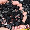 1000 шт., пластиковые черные колпачки для автомобильных шин, колпачки для велосипедных шин, резиновые кольца, куполообразные пылезащитные клапаны для декора автомобильных и мотоциклетных колпачков