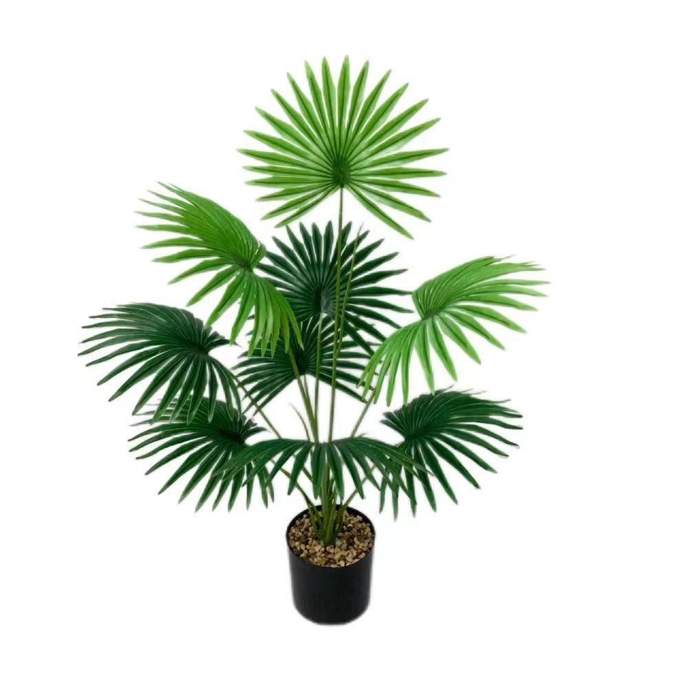 Большое искусственное веерообразное растение с 9-18 листьями, пальмовое искусственное растение, рождественский декор