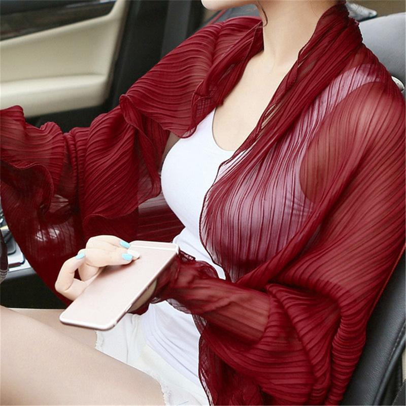 Женские рукава для защиты от солнца, шифоновые защитные рукава для рук, новый летний шарф для вождения для женщин