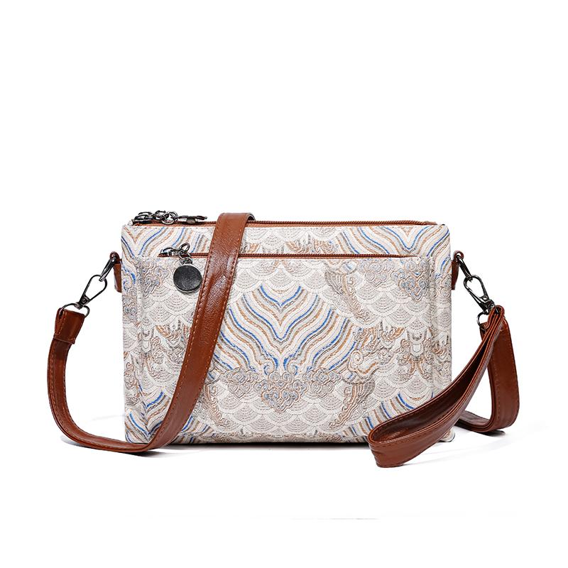 Women's Soft Leather Bag Crossbody Bag Large Capacity Shoulder Bag Multi-Layer Bag Mother Bag