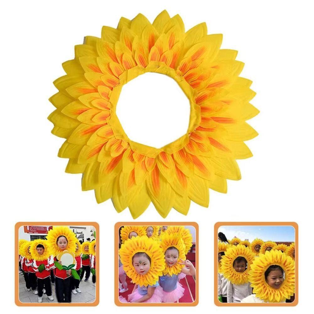 Funny Sunflower Headgear Dress Up Sunflower Hat Headpiece Party Sunflower Hat  Music Festival