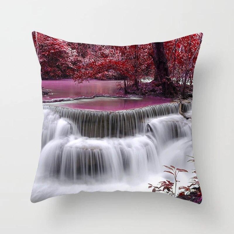 Landscape  Sunrise Sunset Scenery Pillow Cover Sofa Decoration Car Office Seat Cushion  Room Home