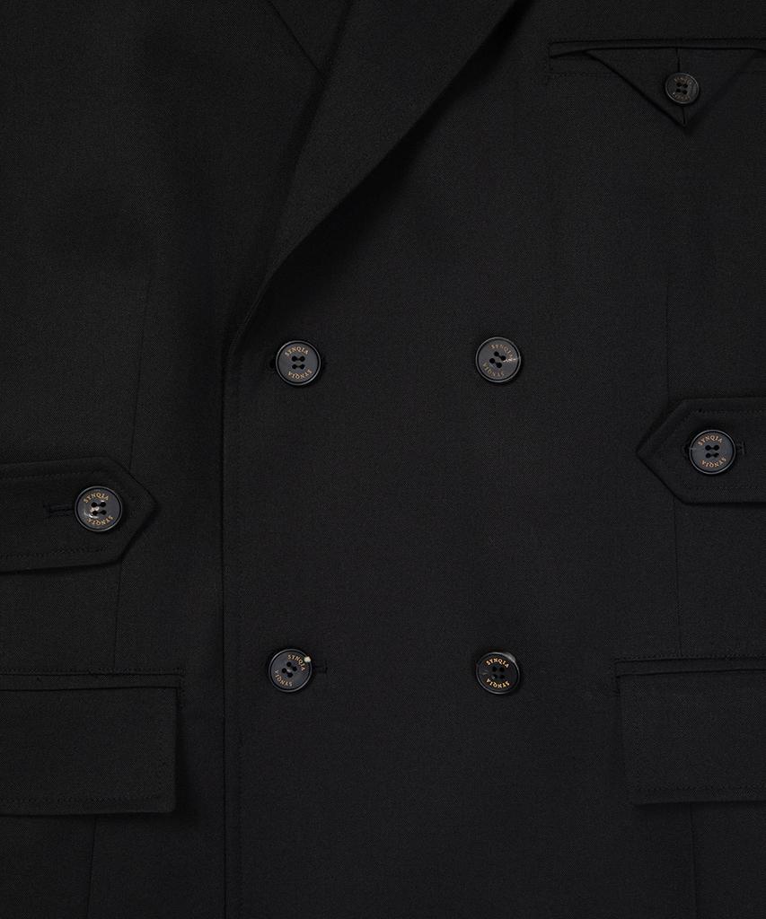 Synqia Heritage Double-Breasted Tailored Jacket Black