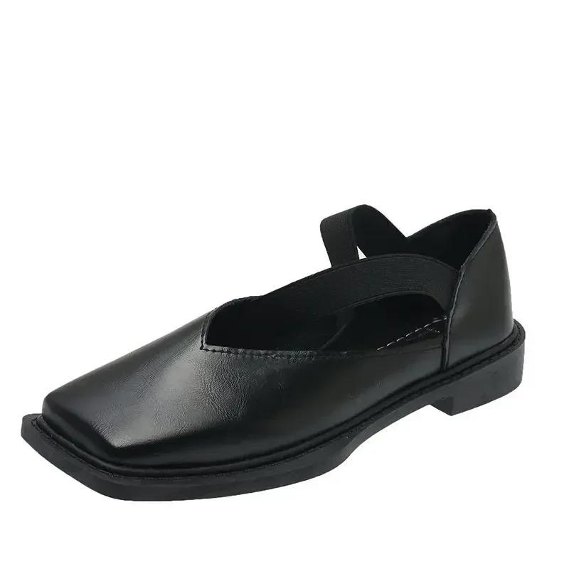 Модные балетки Мэри Джейн Зеленый Натуральная кожа Повседневная женская обувь Квадратный носок Японский стиль Лолита Женская обувь Готическая мода