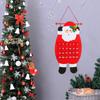 Рождественский Адвент-календарь с изображением оленей, Санты, снеговика, подвесной фетровый календарь обратного отсчета с 24 карманами для украшения стены, двери
