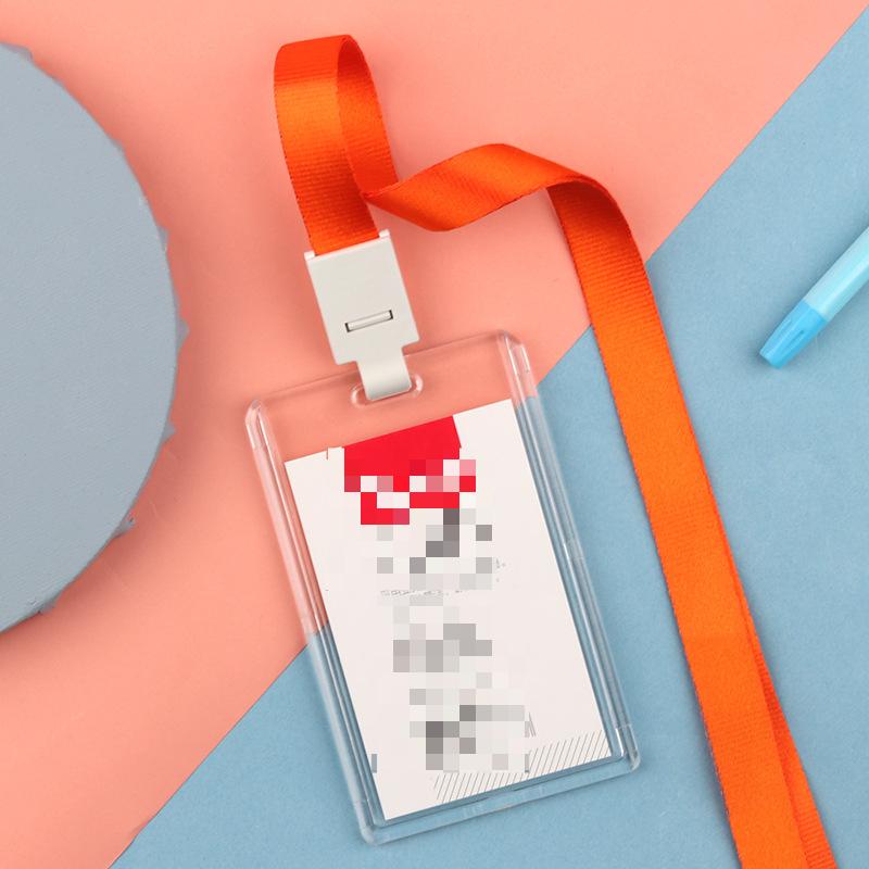 Модный акриловый прозрачный чехол для автобусных карточек, держатель для рабочей карты с ремешком, чехол для рабочей карты для женщин и мужчин, держатель для кредитных карт