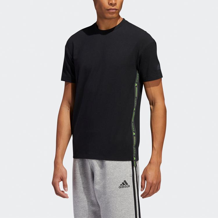adidas Футболка Graphic Prime с боковой лентой, мужские топы, черная FT2791