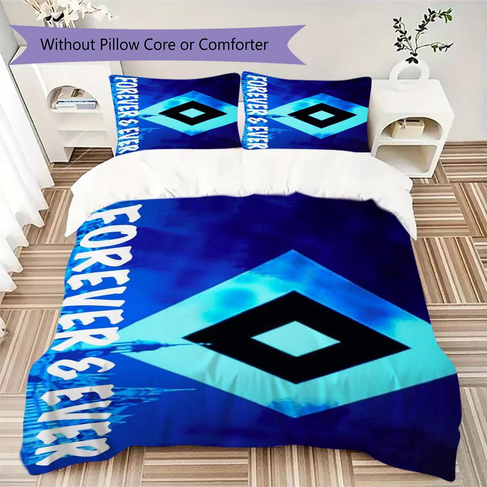 Hamburger SV Pattern Bedding,Quilt Set Quilt Cover Pillowcase Home Birthday Gift(1 * duvet cover + 2 * pillowcase, without core)_lx