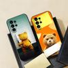 Чехол для телефона T-Ted B-Bear для Samsung S26 S25 S24 FE S23 S22 S21 Plus S20 Ultra Note20Ultra Черный Мягкий