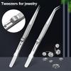 Lock Adjustable Slide Lock Tweezers Stainless Steel Tweezers Jewelry Tweezers Clamping Tool