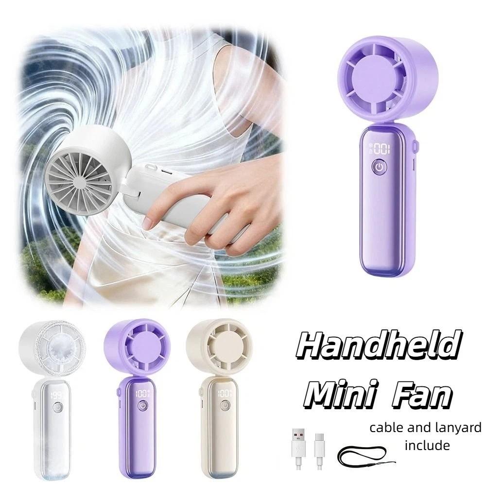 USB Rechargeable Mini Handheld Fan Ultra-Quiet Small Electric Fan Cooling and Ice Pack Fan Travel