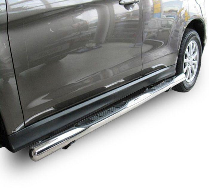 Tubes Marche-Pieds - J&J Automotive - Compatible Mitsubishi ASX 2010 - 2 Pièces - Noir - Voiture